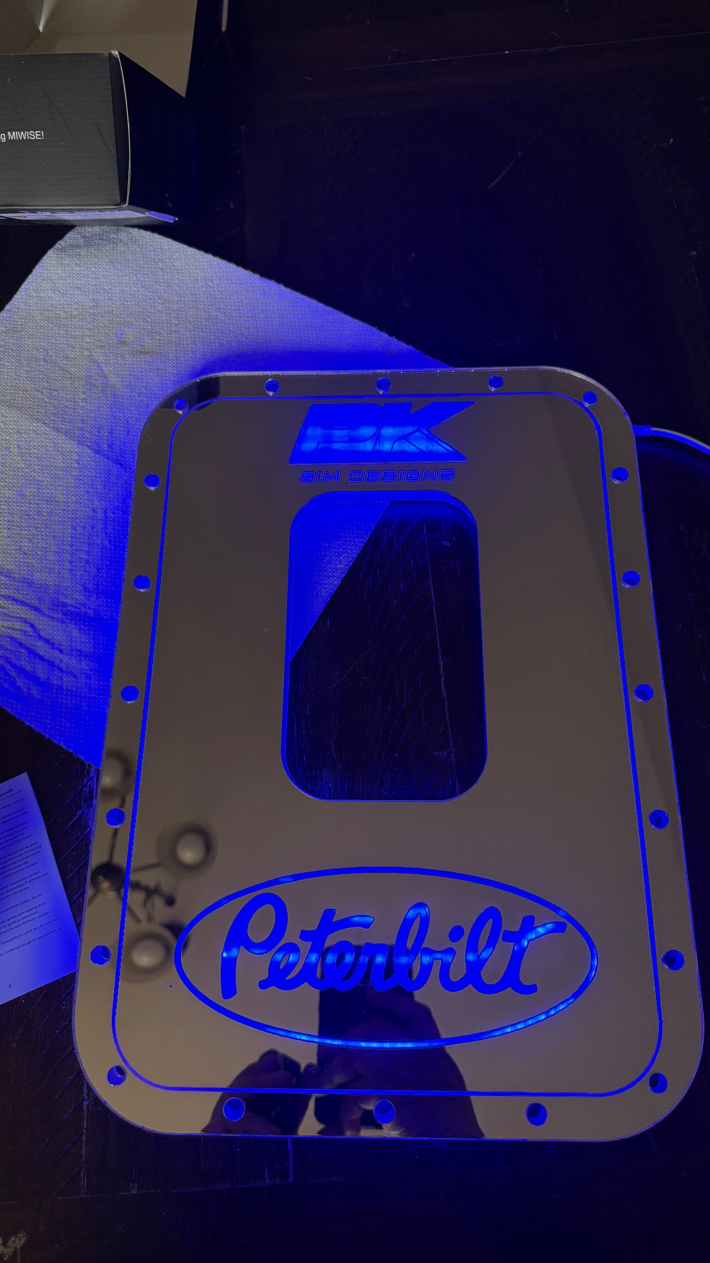 RGB Edge-Lit Engraved Sim Rig Shifter Plate